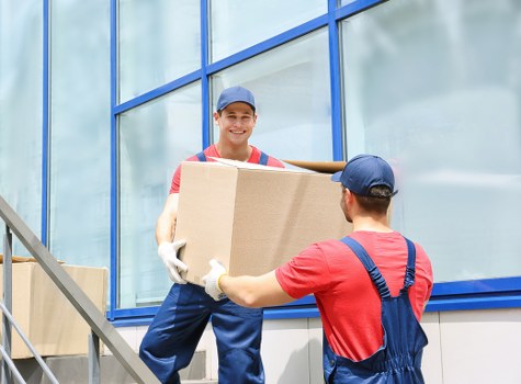 Business moving logistics and packing materials in Leyton