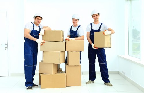 Careful loading of bulky furniture during a Leyton move