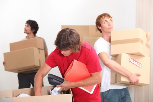Team handling office removals in Leyton with organised packing and transport