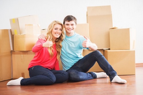 Professional office equipment relocation during a Leyton move
