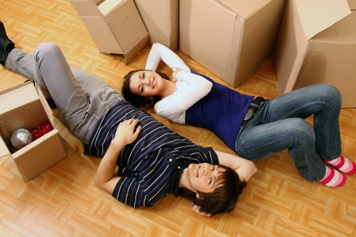 Removal van loading household items during a Leyton relocation