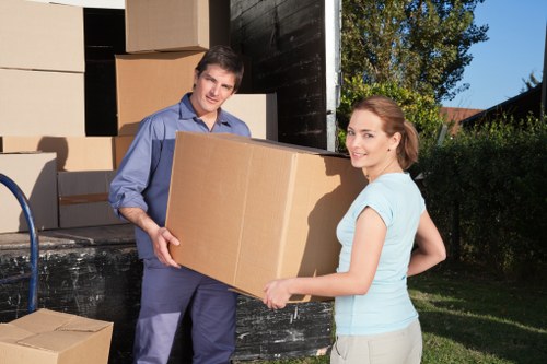 Removal van supporting a flat move in Leyton